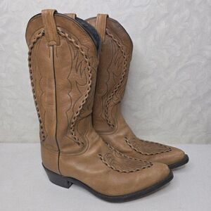 Dan Post Mens Phoenix DP26644 Walnut Deertan Western Boots Size 8.5EW